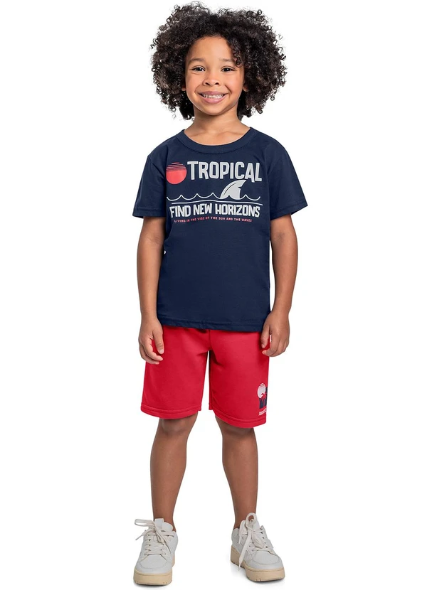 Bee Loop - Conjunto Camiseta e Bermuda Azul