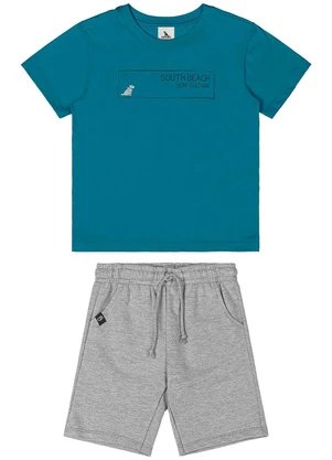 Quimby - Conjunto Camiseta e Bermuda Azul - QUIMBY