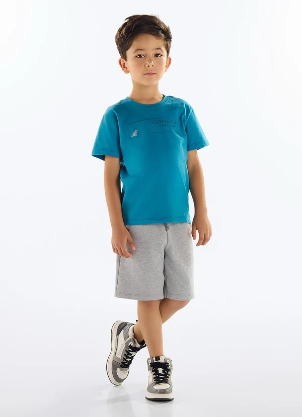 Quimby - Conjunto Camiseta e Bermuda Azul