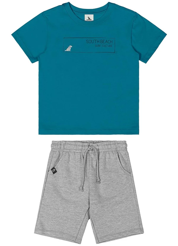 Quimby - Conjunto Camiseta e Bermuda Azul 2