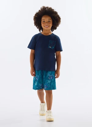 Quimby - Conjunto Camiseta e Bermuda Azul - QUIMBY