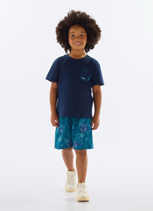 Quimby - Conjunto Camiseta e Bermuda Azul
