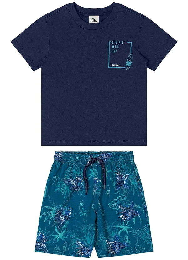 Quimby - Conjunto Camiseta e Bermuda Azul 2