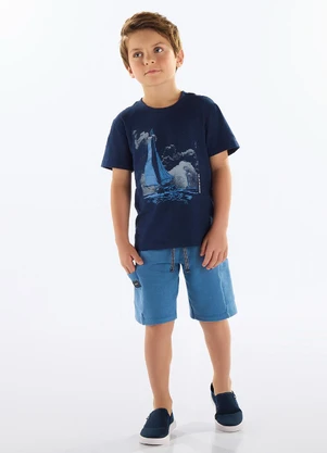 Quimby - Conjunto Camiseta e Bermuda Azul - QUIMBY