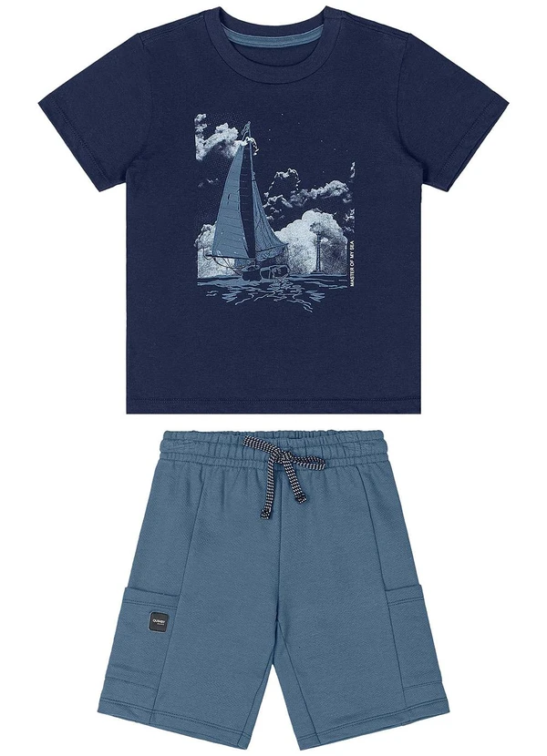 Quimby - Conjunto Camiseta e Bermuda Azul 2