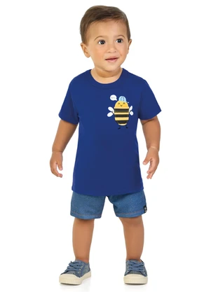 Marlan - Conjunto Camiseta e Bermuda Azul - MARLAN