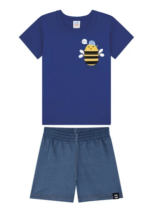 Marlan - Conjunto Camiseta e Bermuda Azul - MARLAN