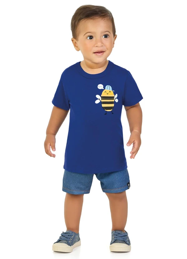 Marlan - Conjunto Camiseta e Bermuda Azul 1