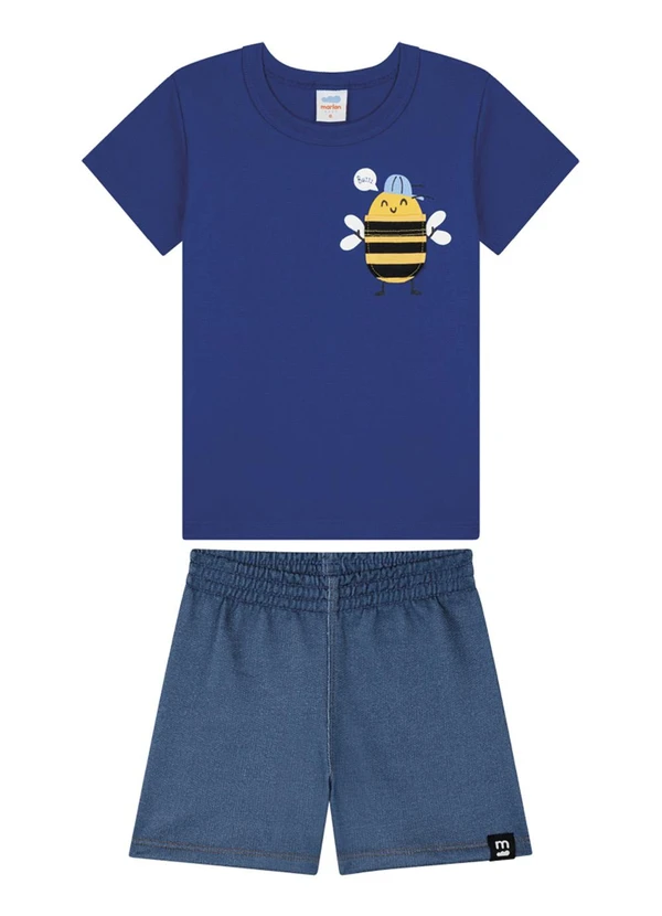 Marlan - Conjunto Camiseta e Bermuda Azul 2