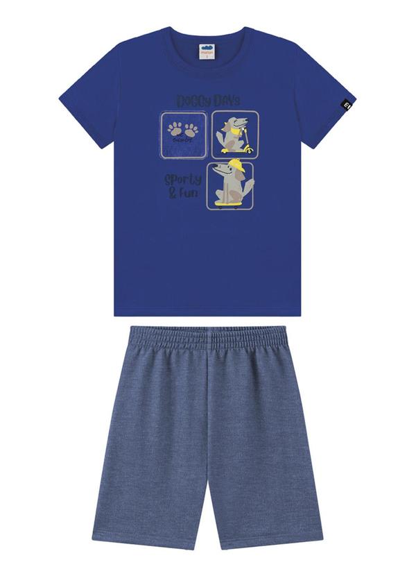 Marlan - Conjunto Camiseta e Bermuda Azul