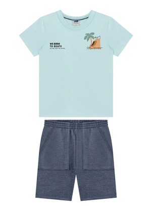 Marlan - Conjunto Camiseta e Bermuda Azul - MARLAN