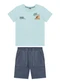 Marlan - Conjunto Camiseta e Bermuda Verde - variação: Azul