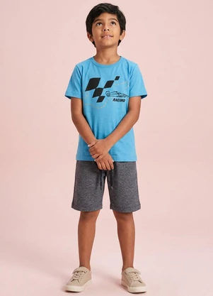 Fakini Kids - Conjunto Camiseta e Bermuda Azul - FAKINI KIDS