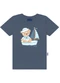 Ddk - Conjunto Camiseta e Bermuda Dino Vermelho - variação: Azul