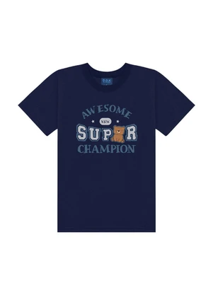 Ddk - Conjunto Camiseta e Bermuda Azul  - DDK