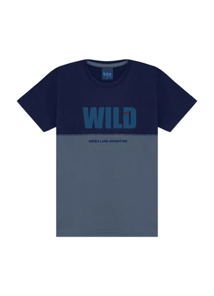 Ddk - Conjunto Camiseta e Bermuda Azul  - DDK