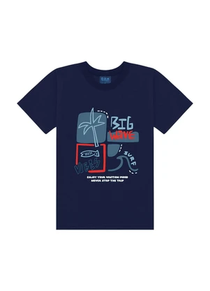 Ddk - Conjunto Camiseta e Bermuda Azul  - DDK