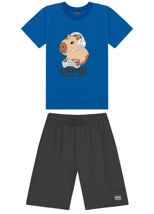 Ddk - Conjunto Camiseta e Bermuda Azul - DDK