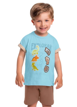 Fakini Kids - Conjunto Camiseta e Bermuda Azul - FAKINI KIDS