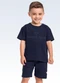 Fakini Kids - Conjunto Camiseta e Bermuda Bege - variação: Azul