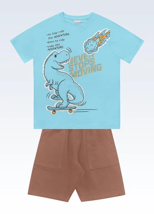 Fakini Kids - Conjunto Camiseta e Bermuda Azul - FAKINI KIDS