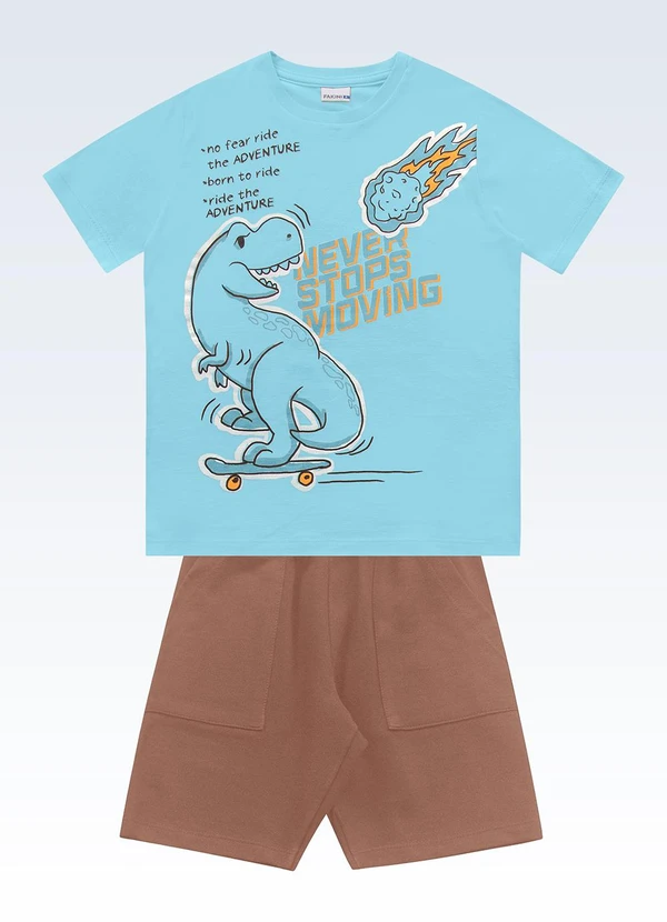 Fakini Kids - Conjunto Camiseta e Bermuda Azul