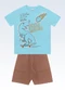 Fakini Kids - Conjunto Camiseta e Bermuda Bege - variação: Azul