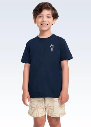 Fakini Kids - Conjunto Camiseta e Bermuda Azul - FAKINI KIDS
