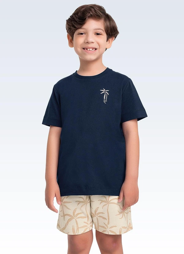 Fakini Kids - Conjunto Camiseta e Bermuda Azul