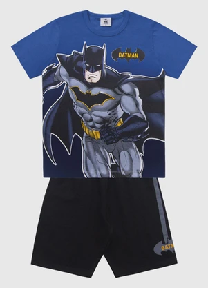 Fakini Kids - Conjunto Camiseta e Bermuda Batman Azul - FAKINI KIDS