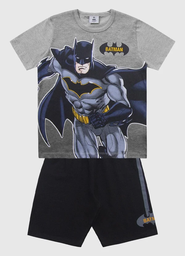 Fakini Kids - Conjunto Camiseta e Bermuda Batman Cinza 4