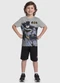 Fakini Kids - Conjunto Camiseta e Bermuda Batman Azul - variação: Cinza