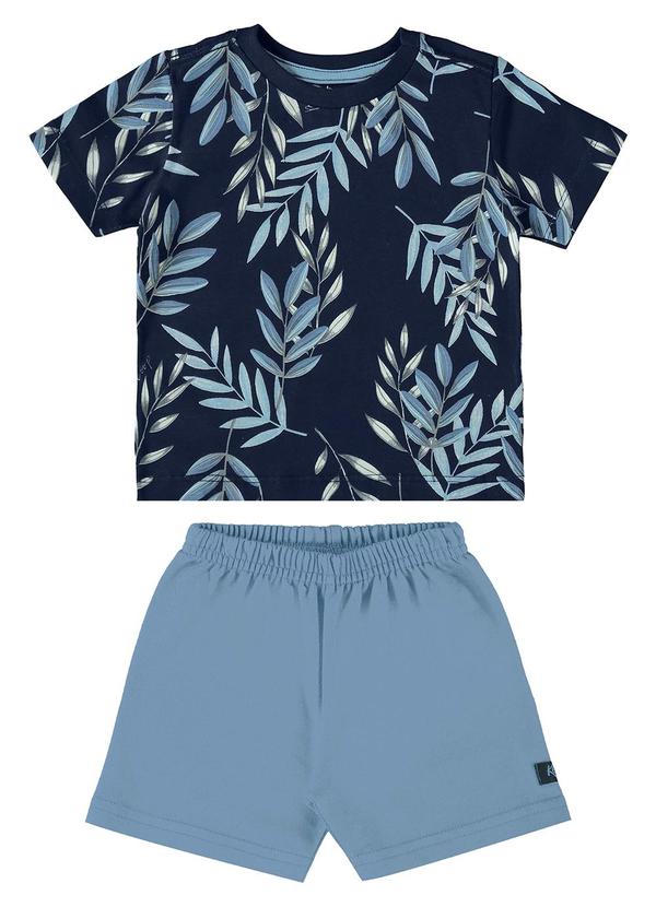 Bee Loop - Conjunto Camiseta e Bermuda Bebê Azul