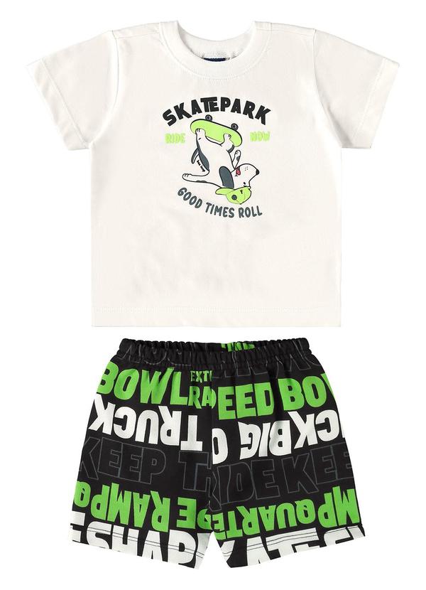 Bee Loop - Conjunto Camiseta e Bermuda Bebê Bege 1