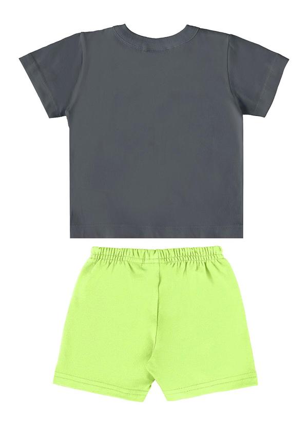 Bee Loop - Conjunto Camiseta e Bermuda Bebê Cinza 2