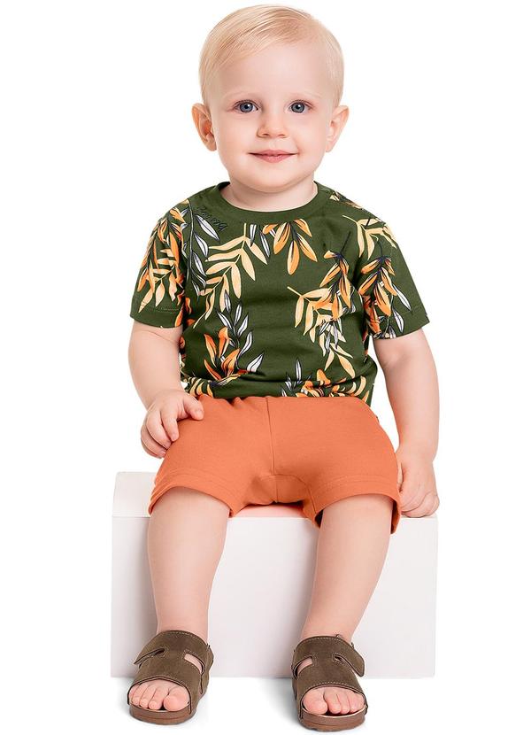Bee Loop - Conjunto Camiseta e Bermuda Bebê Verde 1