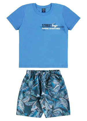 Bee Loop - Conjunto Camiseta e Bermuda Azul - BEE LOOP