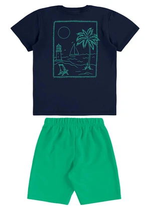 Bee Loop - Conjunto Camiseta e Bermuda Azul - BEE LOOP