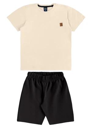 Bee Loop - Conjunto Camiseta e Bermuda Bege - BEE LOOP