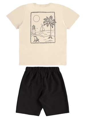 Bee Loop - Conjunto Camiseta e Bermuda Bege - BEE LOOP