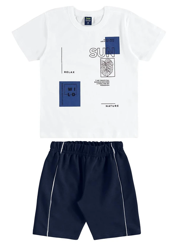 Bee Loop - Conjunto Camiseta e Bermuda Bee Loop Branco 1