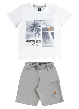 Bee Loop - Conjunto Camiseta e Bermuda Branco - BEE LOOP