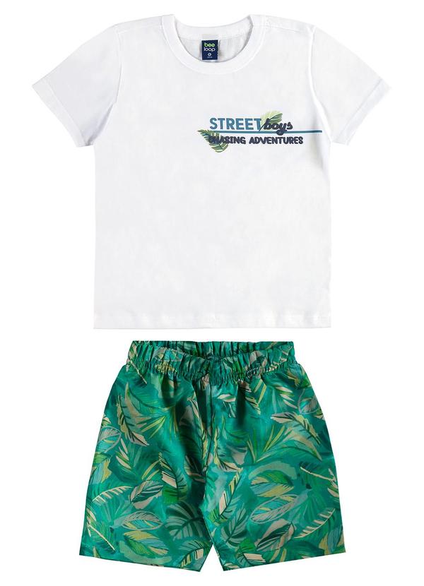 Bee Loop - Conjunto Camiseta e Bermuda Branco