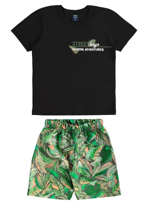 Bee Loop - Conjunto Camiseta e Bermuda Preto - BEE LOOP