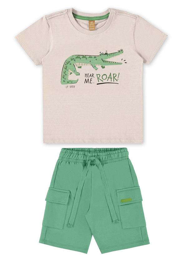 Up Baby - Conjunto Camiseta e Bermuda Bege 2
