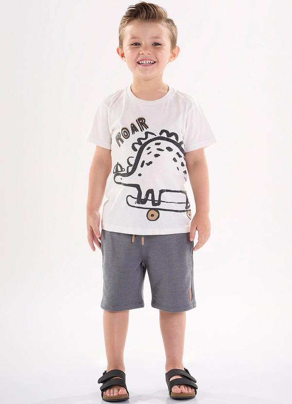 Up Baby - Conjunto Camiseta e Bermuda Bege
