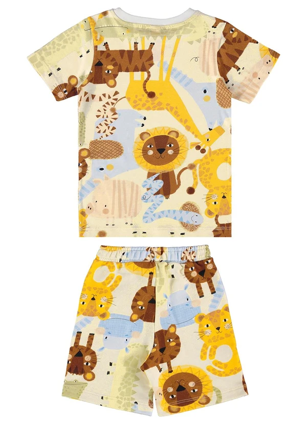 Três e Já - Conjunto Camiseta e Bermuda Bege 3