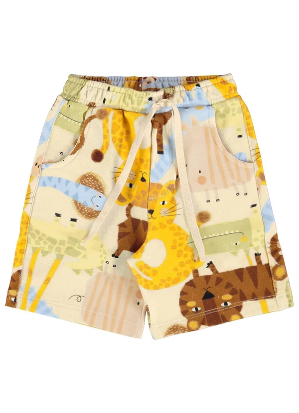 Três e Já - Conjunto Camiseta e Bermuda Bege 6