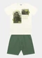 Fakini Kids - Conjunto Camiseta e Bermuda Bege - variação: Bege