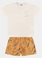 Fakini Kids - Conjunto Camiseta e Bermuda Bege - variação: Bege